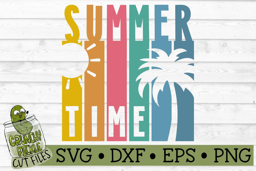 Summer Time Scene Beach SVG Cut File - So Fontsy