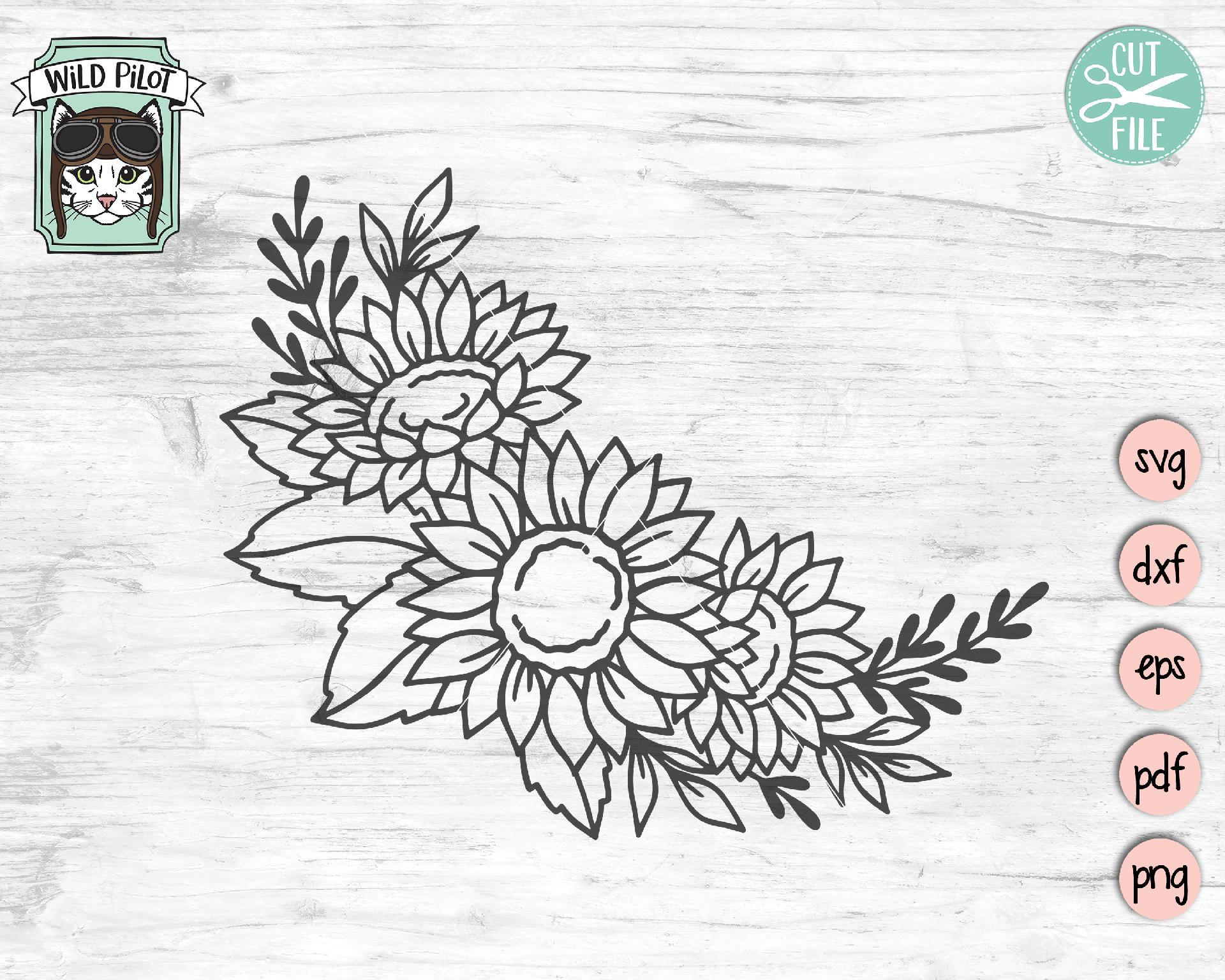 Sunflower Border Svg Cut File So Fontsy