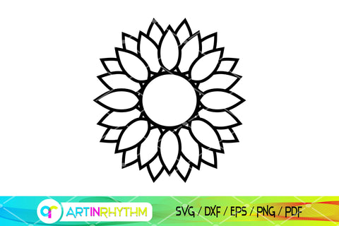 Download Sunflower Circle Monogram Svg Circle Monogram Frame Svg So Fontsy