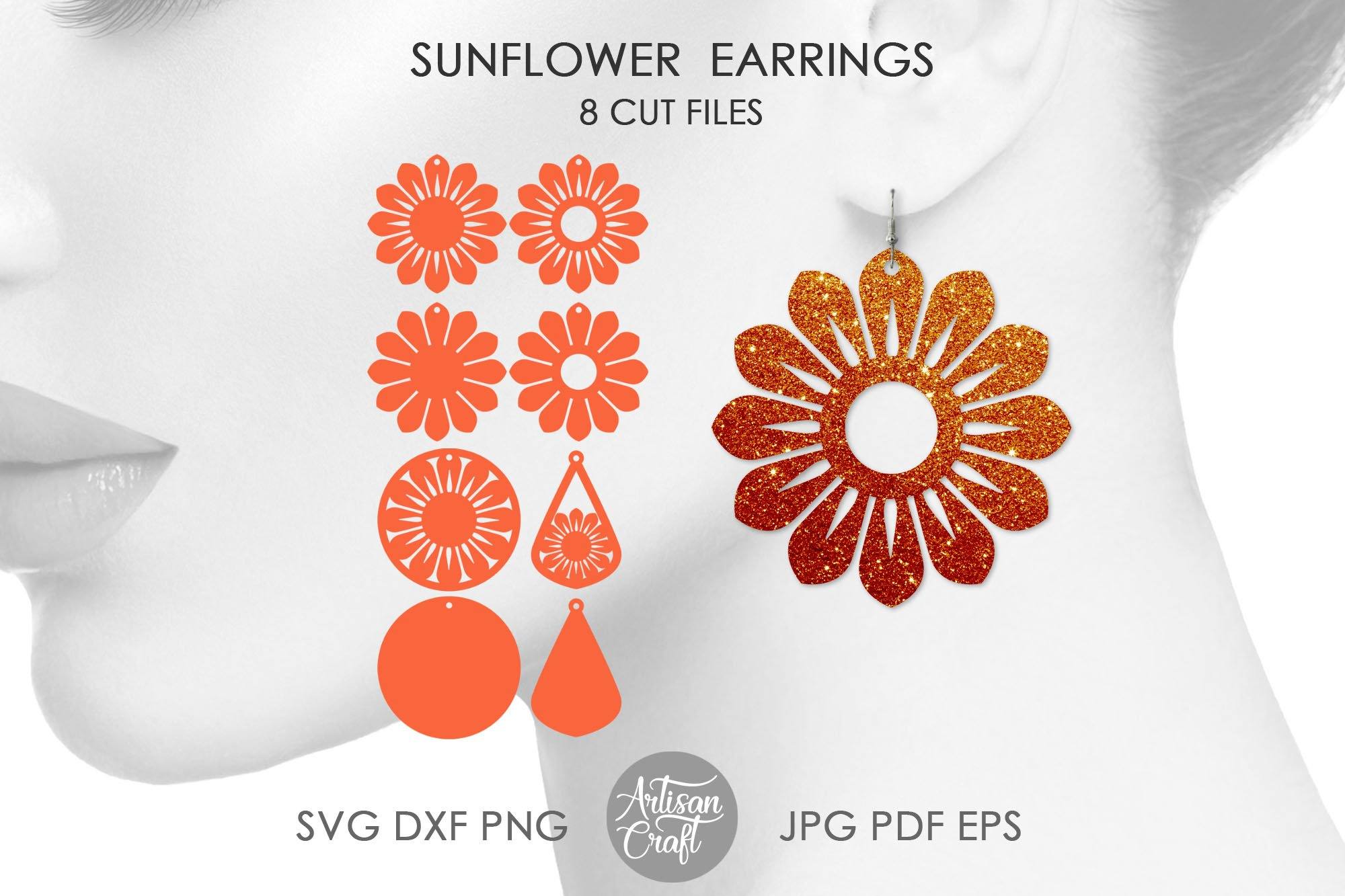 Free Free 300 Sunflower Earring Svg SVG PNG EPS DXF File