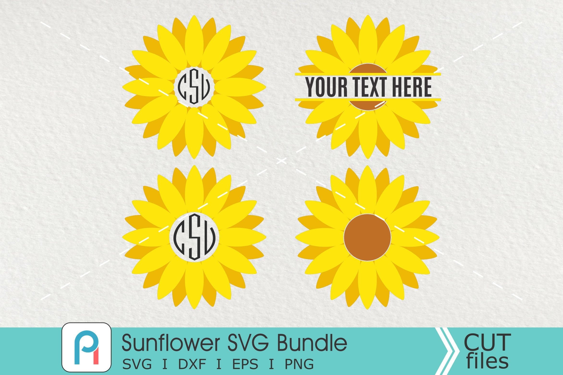 Download Sunflower Monogram Svg Sunflower Svg Sunflower Clipart So Fontsy