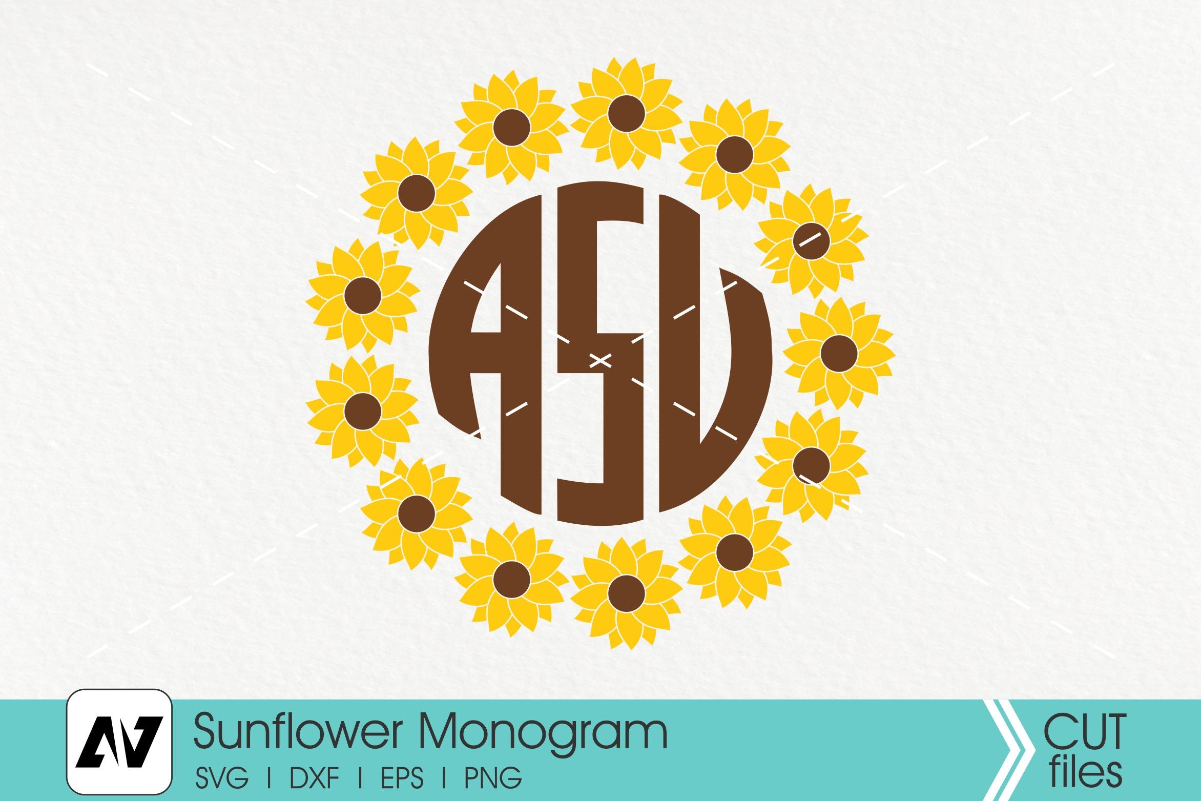 Free Free 316 Sunflower Svg Monogram SVG PNG EPS DXF File