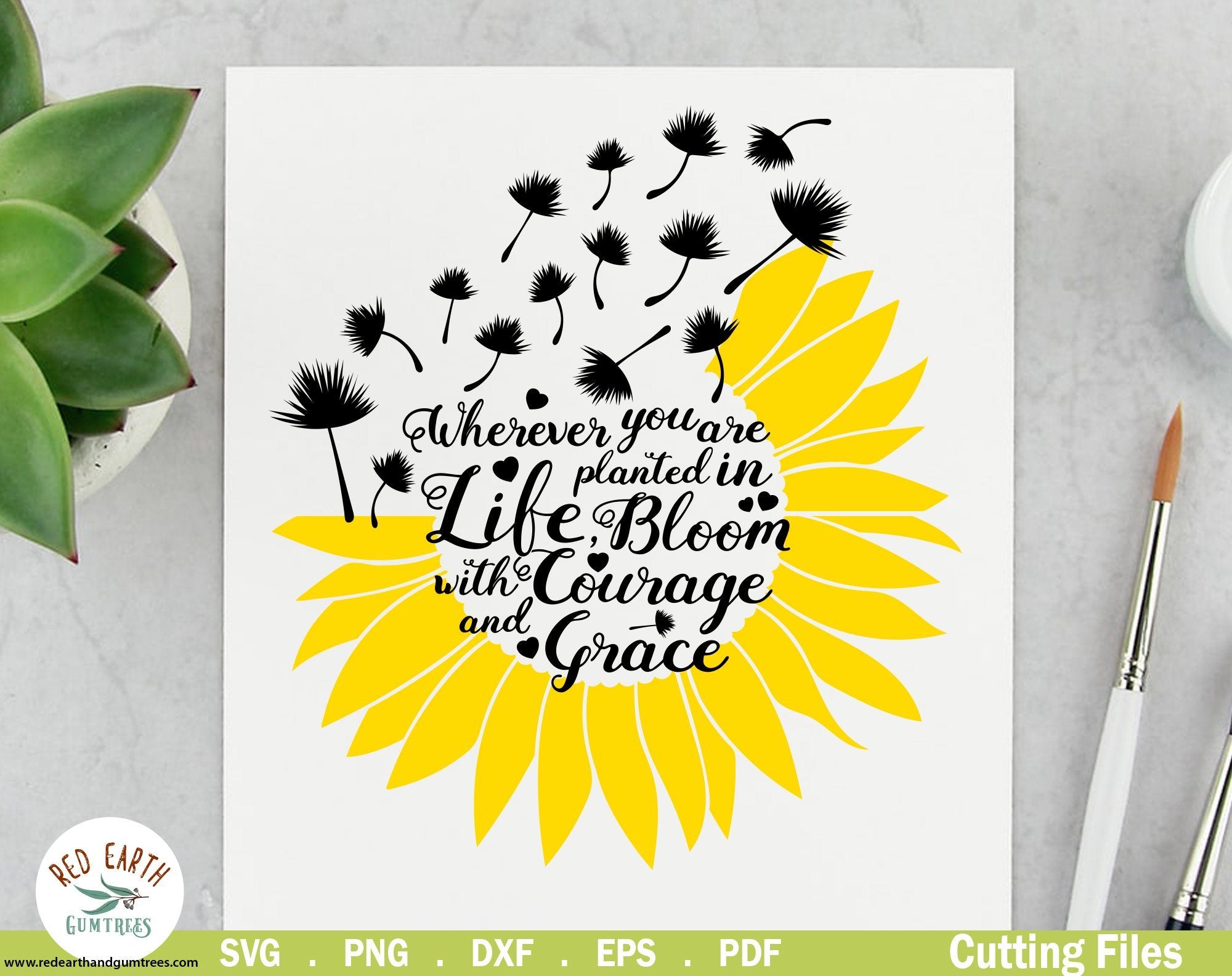 Download Sunflower Quote Saying Svg Dandelion Sunflower Rustic Farm So Fontsy