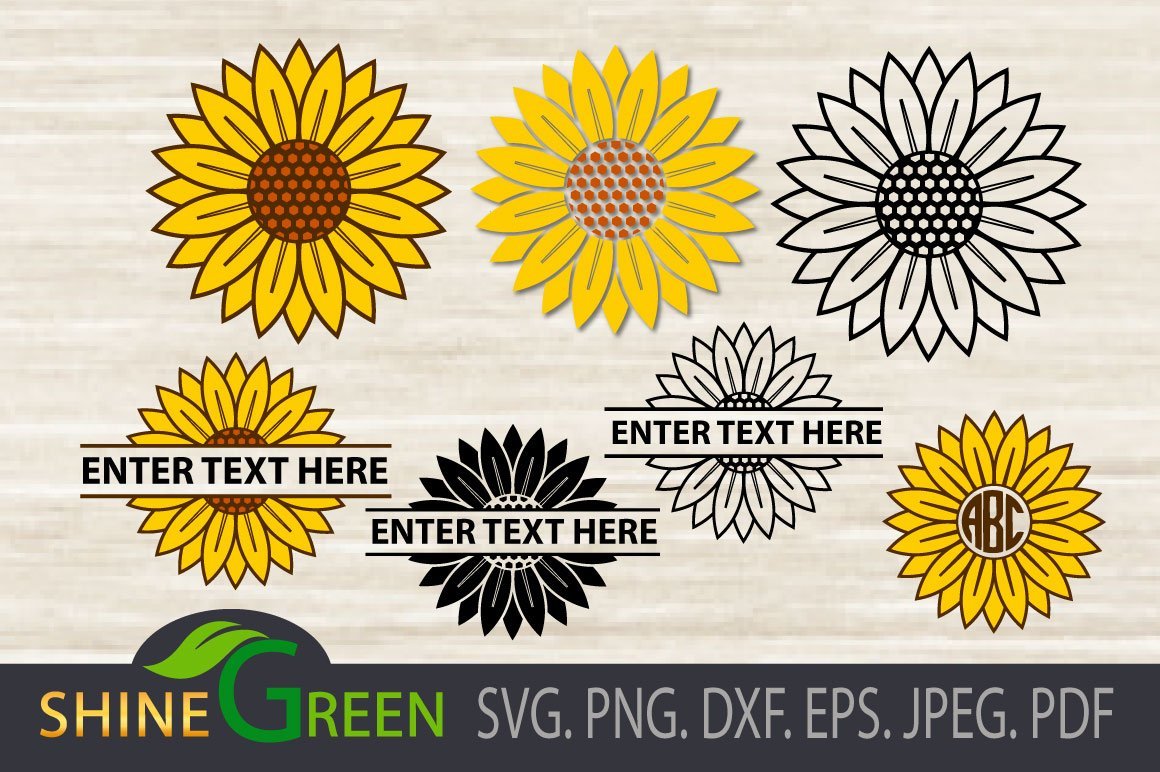 Free Free 77 Silhouette Sunflower Monogram Frame Svg Sunflower Svg SVG PNG EPS DXF File
