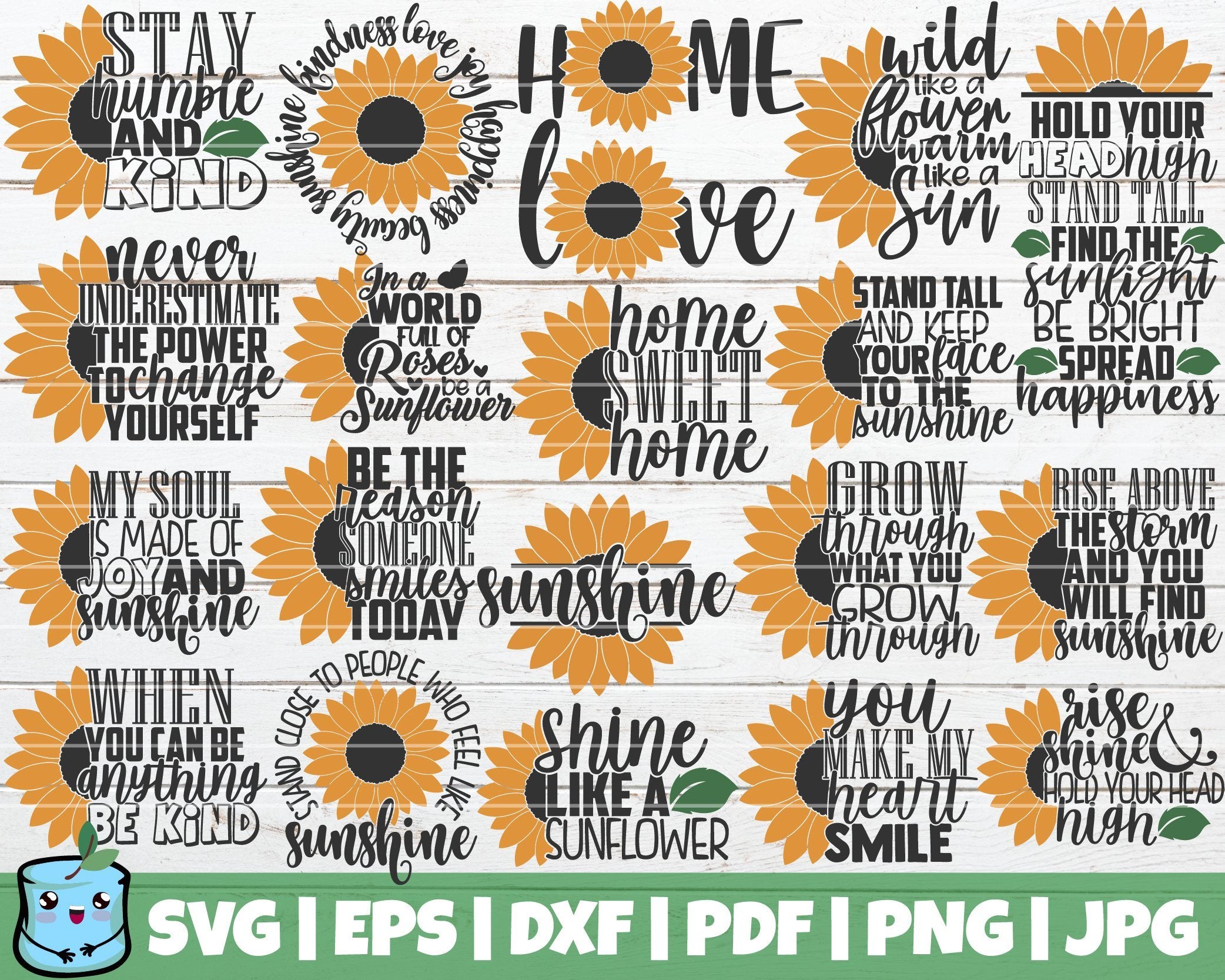 Download Sunflower Svg Bundle So Fontsy