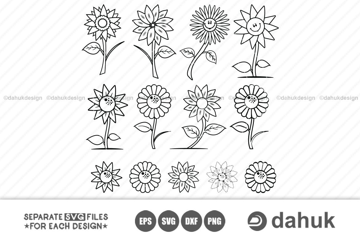 Free Free 136 Vector Sunflower Svg SVG PNG EPS DXF File