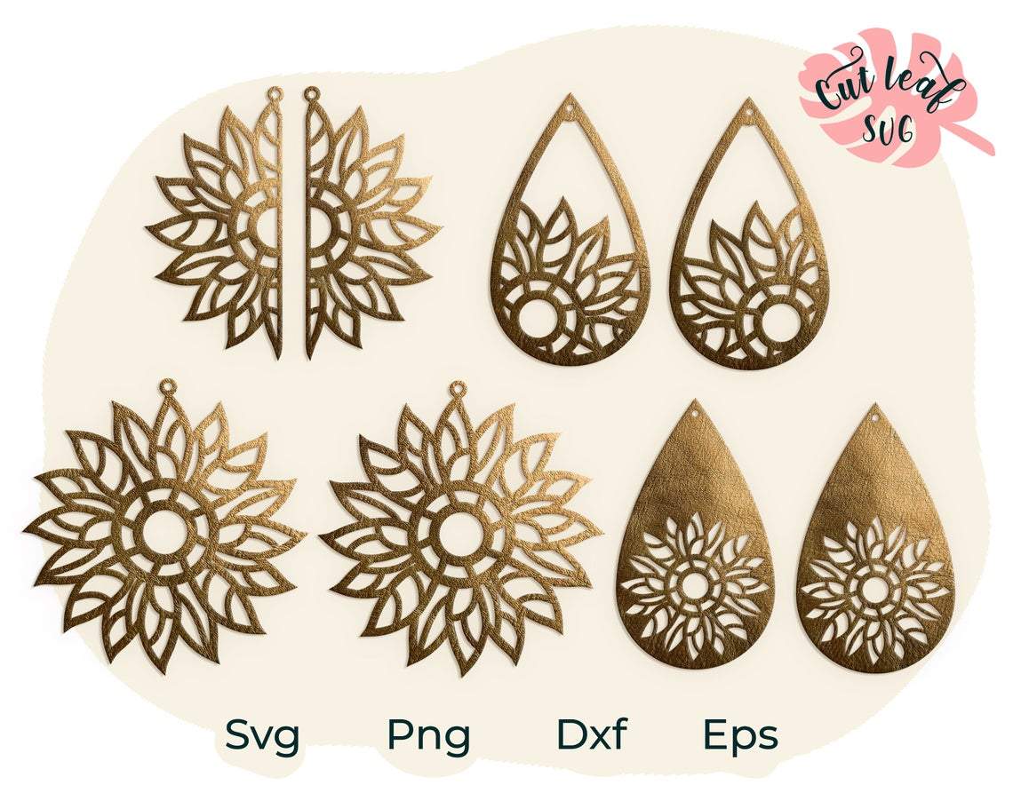 Free Free 296 Sunflower Earring Svg Free SVG PNG EPS DXF File