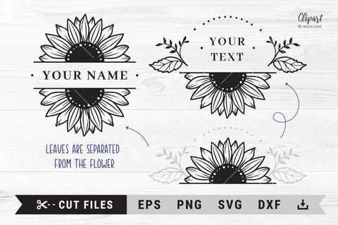Free Free 56 Silhouette Sunflower Monogram Frame Svg Sunflower Svg SVG PNG EPS DXF File