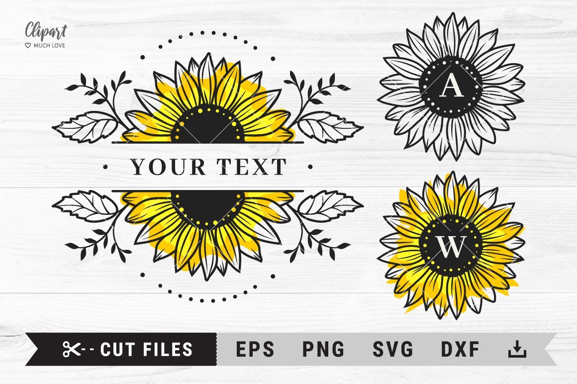 Free Free 285 Sunflower Monogram Frame Svg SVG PNG EPS DXF File