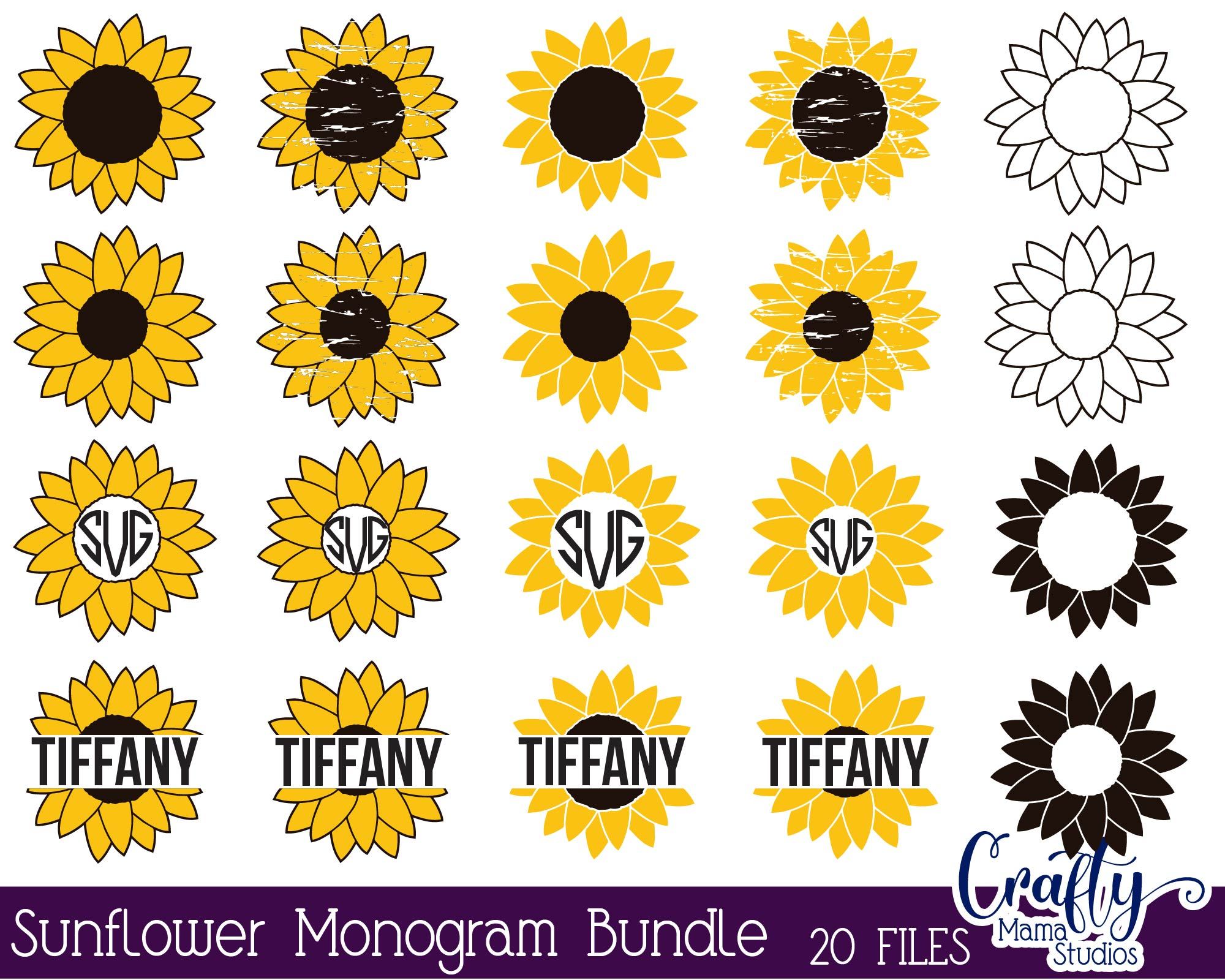 Free Free 56 Silhouette Sunflower Monogram Frame Svg Sunflower Svg SVG PNG EPS DXF File