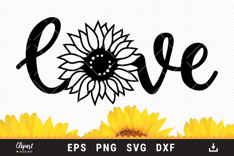 Sunflower SVG, Sunflower T-shirt SVG, DXF, PNG, Cricut, Silhouette - So ...