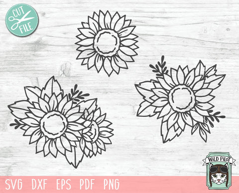 Sunflowers SVG Cut File - So Fontsy