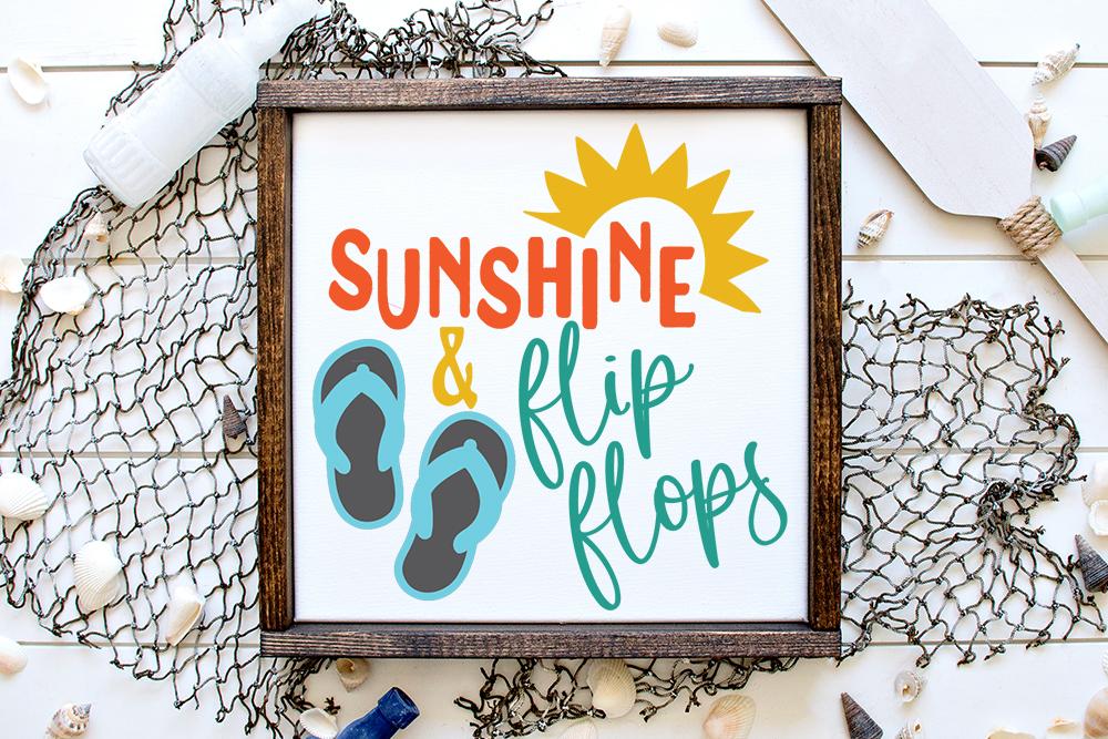 Download Sunshine and Flip Flops - Summer SVG - So Fontsy