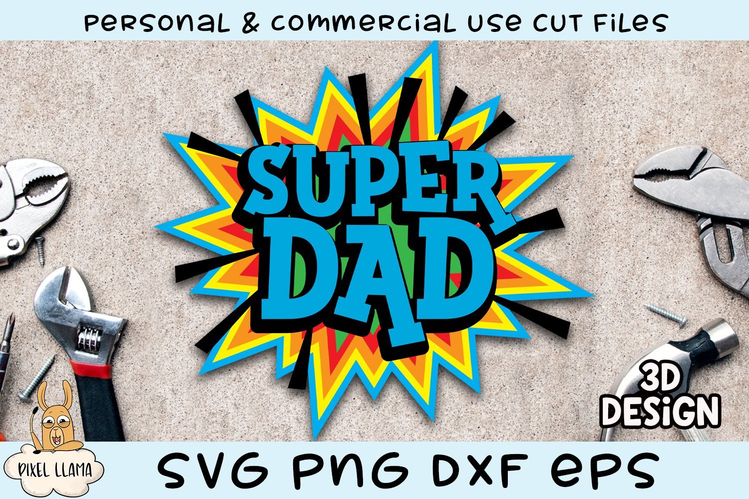 Download Super Dad 3d Svg So Fontsy