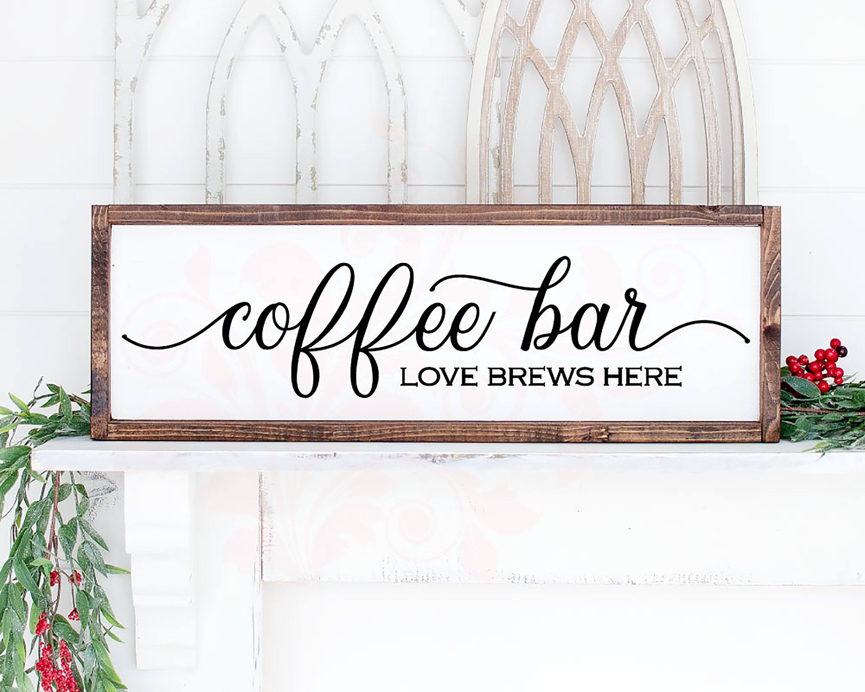 Download Svg Coffee Bar Love Brews Here Svg Cut File Valentines Day Svg Quote Farmhouse Sign Svg Png Dxf Kitchen Sign Svg Home Decor Cut Files Cricut So Fontsy