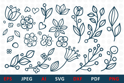 Download Svg Floral Plant Cut File For Family Monogram Mailbox Wedding Cart So Fontsy