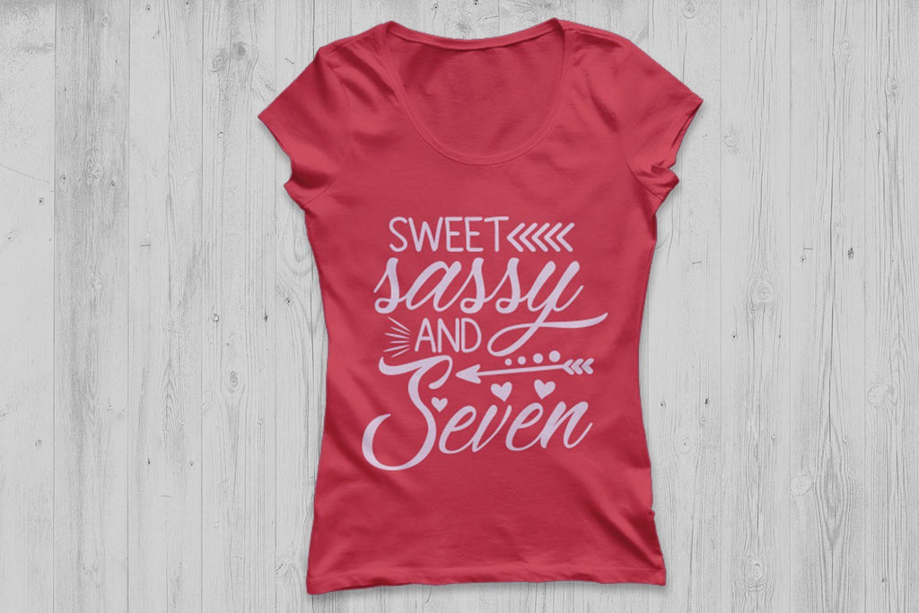 Download Sweet Sassy And Seven| Seventh Birthday SVG Cutting Files ...