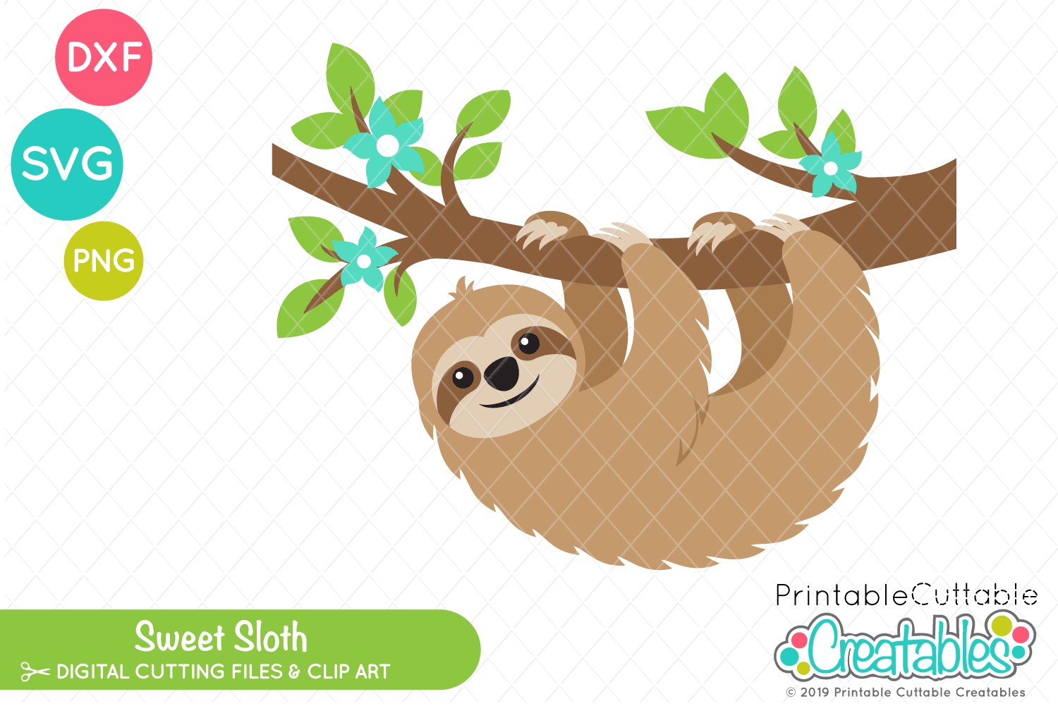 Download Sweet Sloth Svg So Fontsy