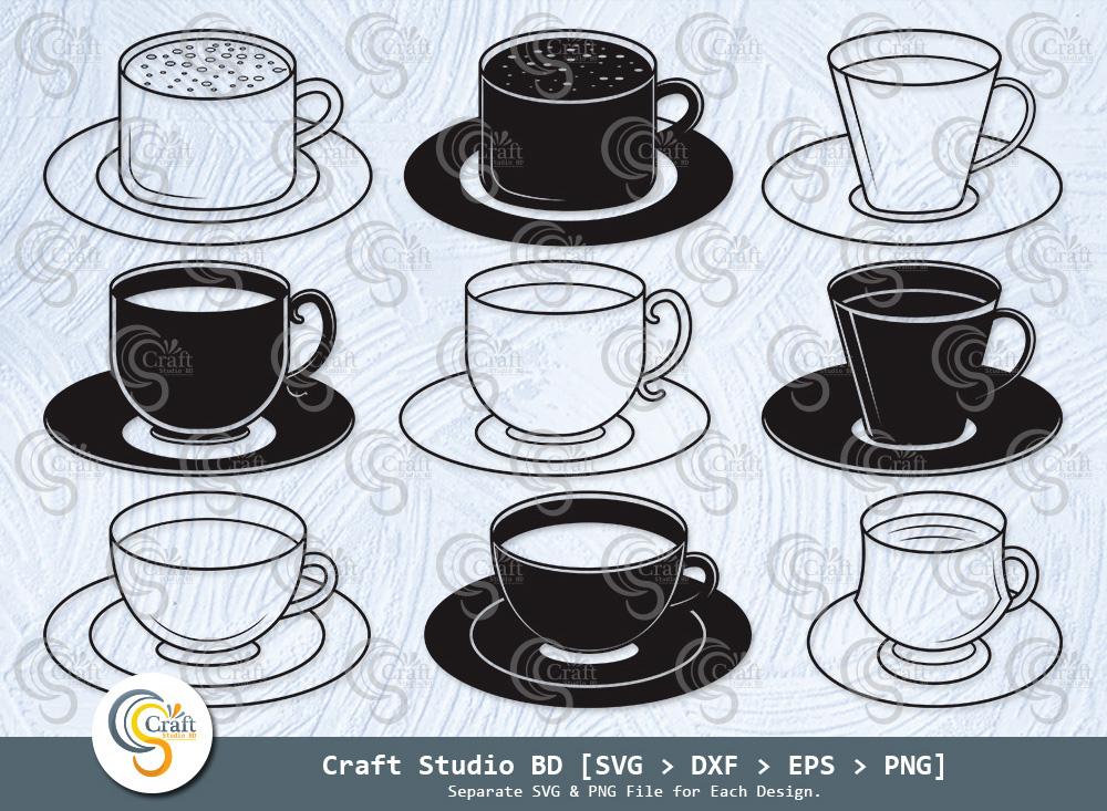 Download Tea Cup Silhouette Cup Svg Cup And Saucer Svg Coffee Cup Svg Mug Svg Tea Cup Svg Bundle So Fontsy