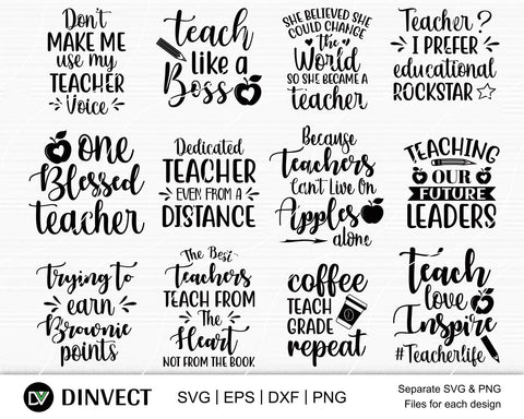 Download Teacher Svg Bundle Teacher Svg School Svg Teach Svg Teacher Svg Files Back To School Svg Cricut Silhouette Svg Teacher Png Teacher So Fontsy