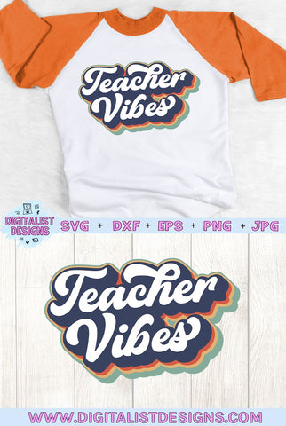 Download Teacher Svg Teacher Vibes Svg Retro Svg So Fontsy