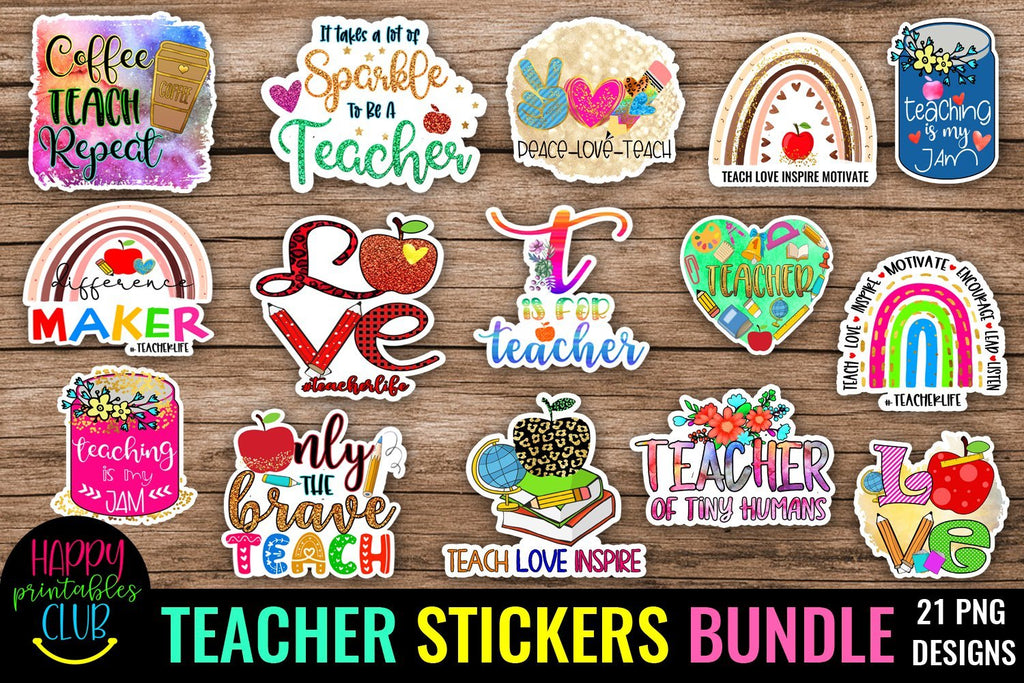 Teachers Sticker Bundle Printable Stickers For Teachers So Fontsy   Teachers Sticker Bundle Printable Stickers For Teachers Svg Happy Printables Club 275951 1024x 