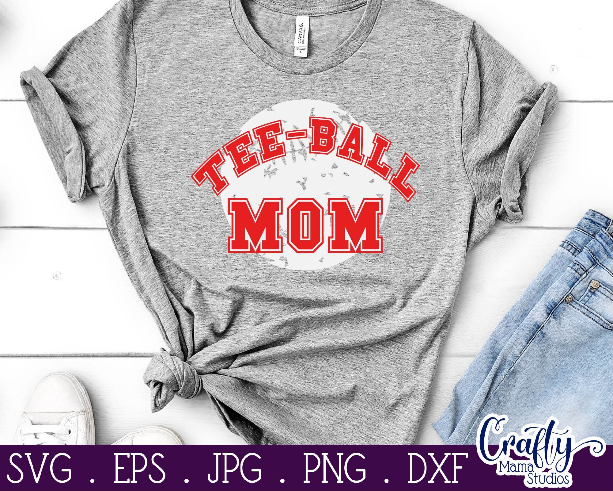 Download Tee Ball Mom Svg Distressed Baseball So Fontsy