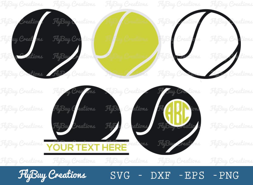 Download Tennis Ball Svg Cut File Sports Ball Tennis Ball Svg Tennis Ball Silhouette Tennis Ball Outline Split Monogram Circle Monogram So Fontsy