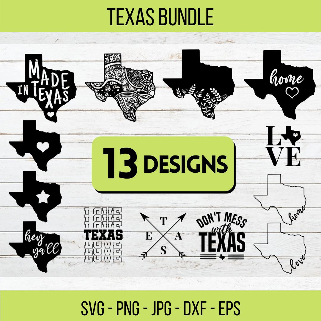 Download Texas Bundle Svg So Fontsy