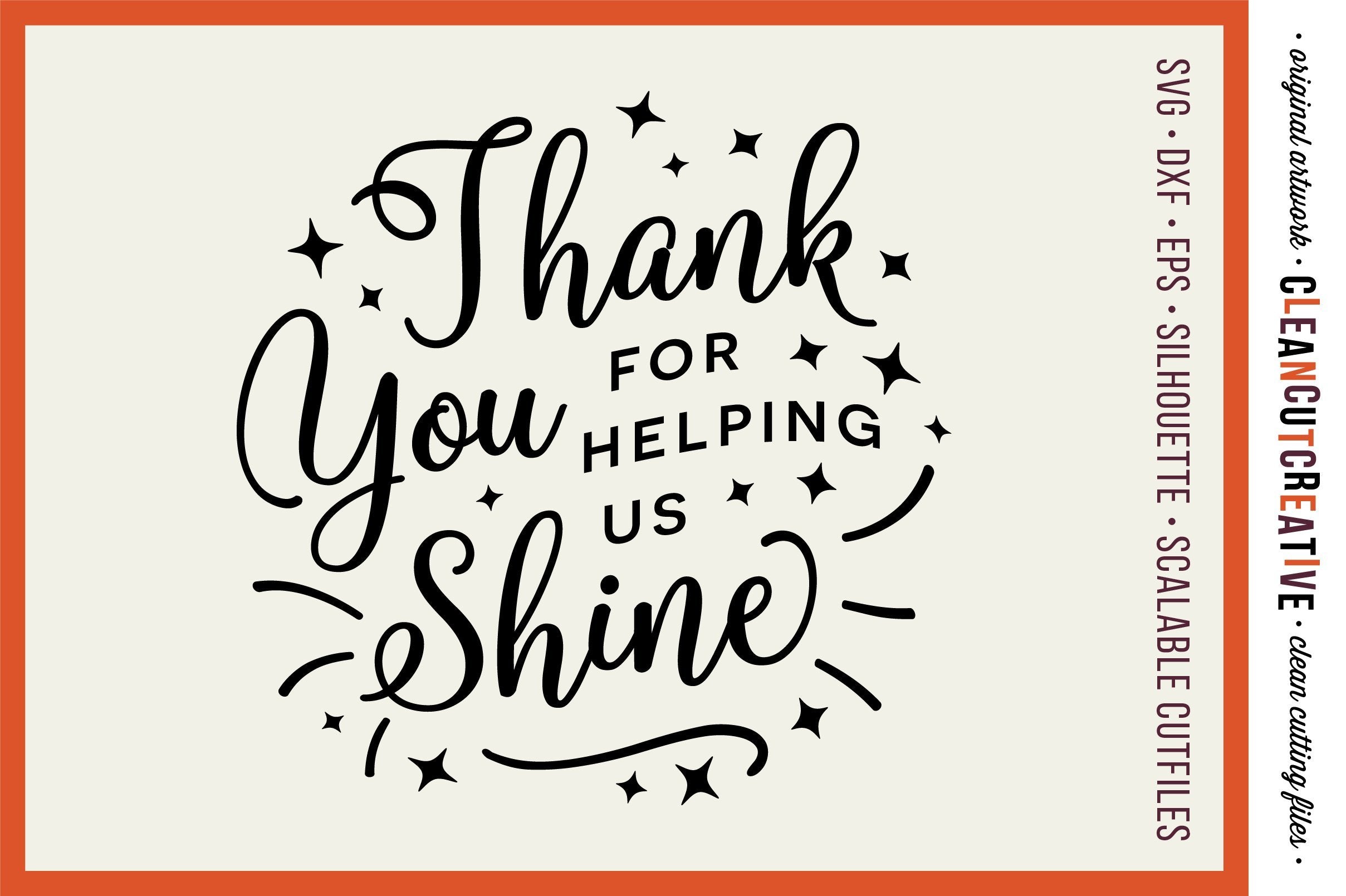 Download Thank You For Helping Us Shine Teacher Appreciation Design Svg Craft File So Fontsy