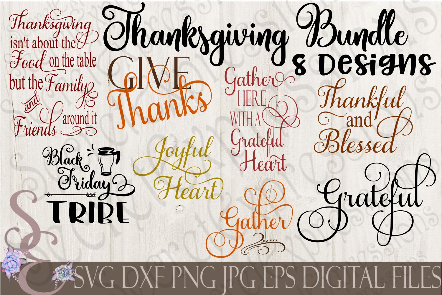 Download Thanksgiving Svg Bundle 8 Designs So Fontsy