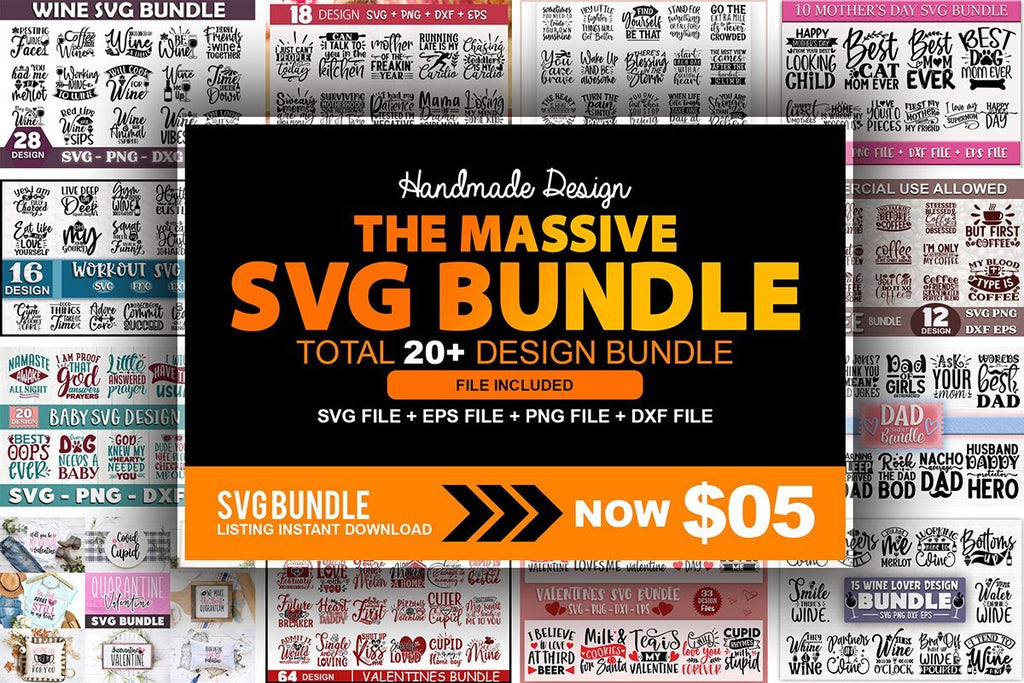 Download The Massive SVG Craft Bundle - So Fontsy