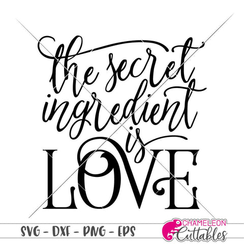 Download The Secret Ingredient Is Love Vintage Farmhouse Kitchen Design Svg So Fontsy