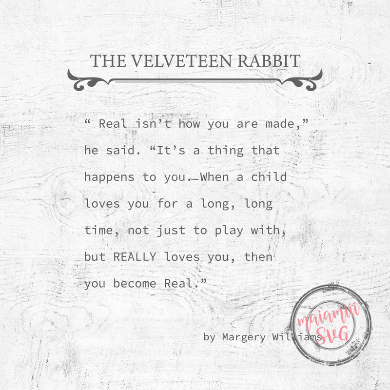 The Velveteen Rabbit Svg Files for Cricut and Silhouette - So Fontsy