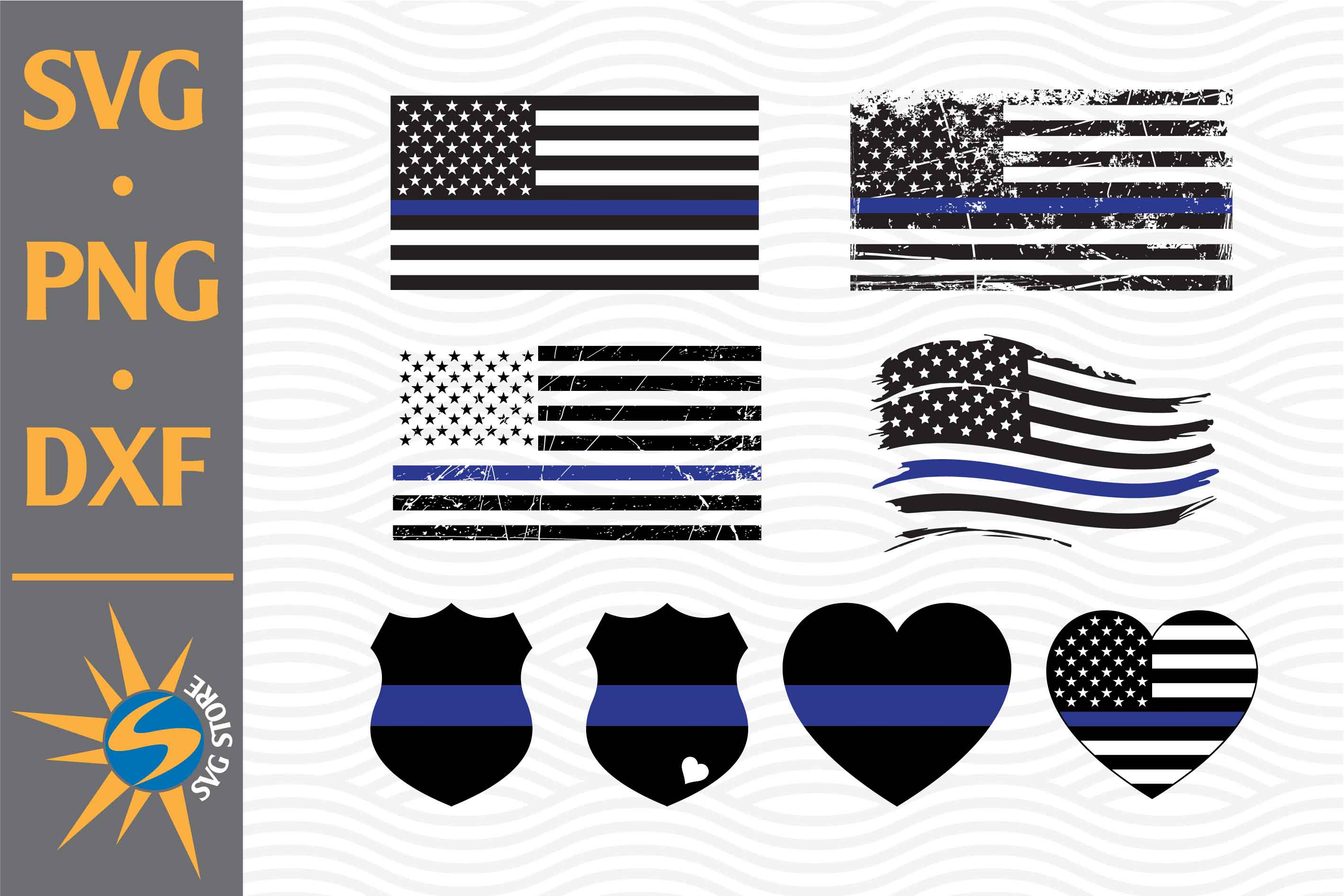 Download Thin Blue Line American Flag Svg Png Dxf Digital Files Include So Fontsy