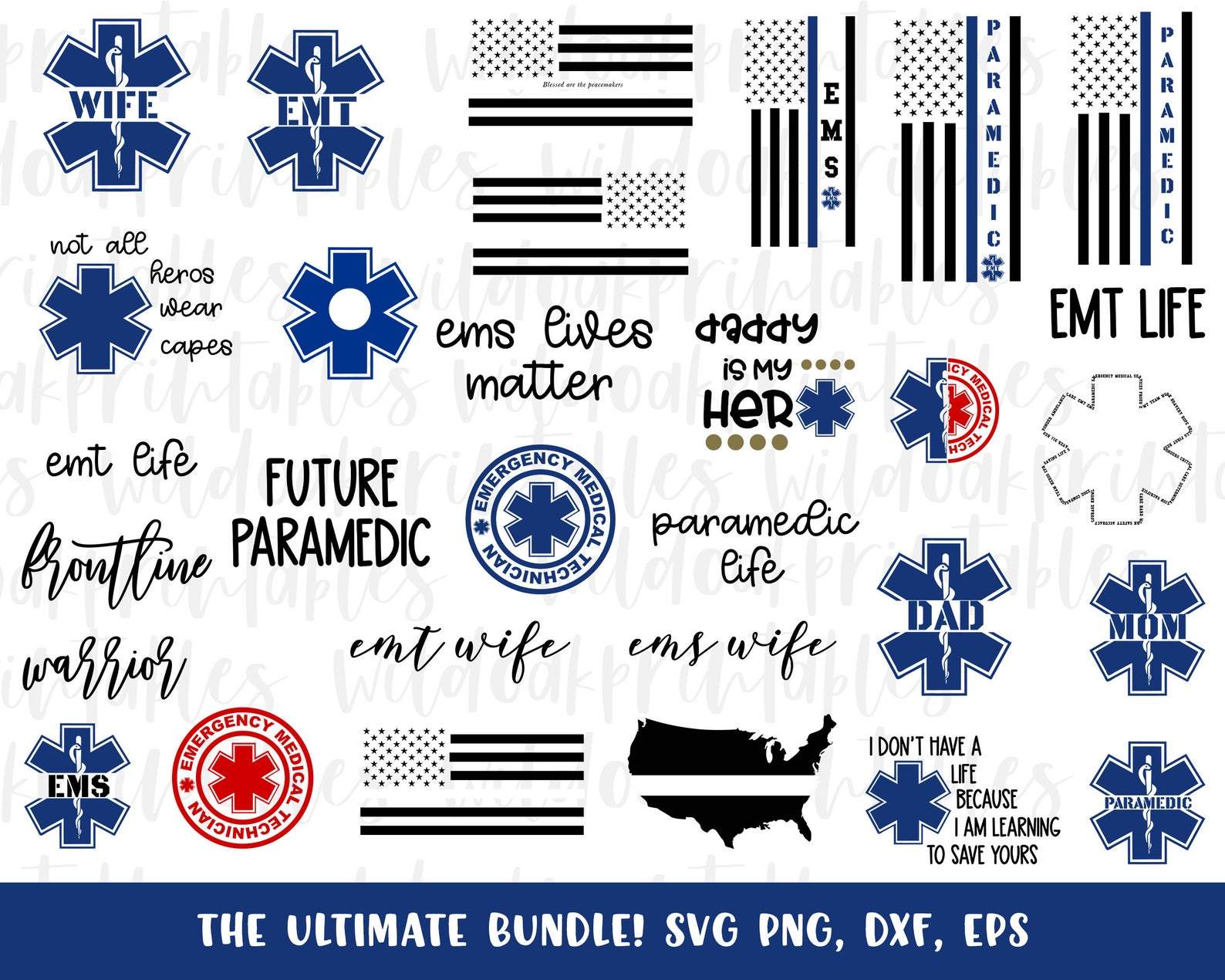 Thin White Line Ems Emt Svg Paramedic Svg Ems Svg Paramedic Svg Bundle Emt Svg Bundle Frontline Warrior Svg Emt Life Svg So Fontsy