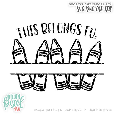 Download This Belongs To Crayons Split Monogram So Fontsy