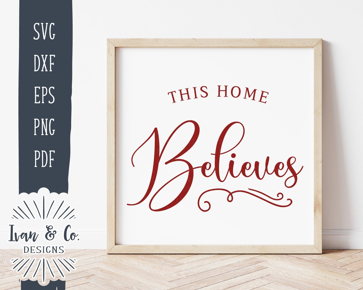 Download This Home Believes Svg Files Christmas Svg Winter Svg Santa Svg Commercial Use Cricut Silhouette Cut Files 1005258326 So Fontsy