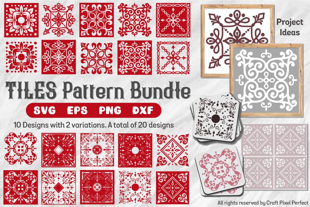 Download Tile Patterns Bundle Tile Stencils Cut Files So Fontsy