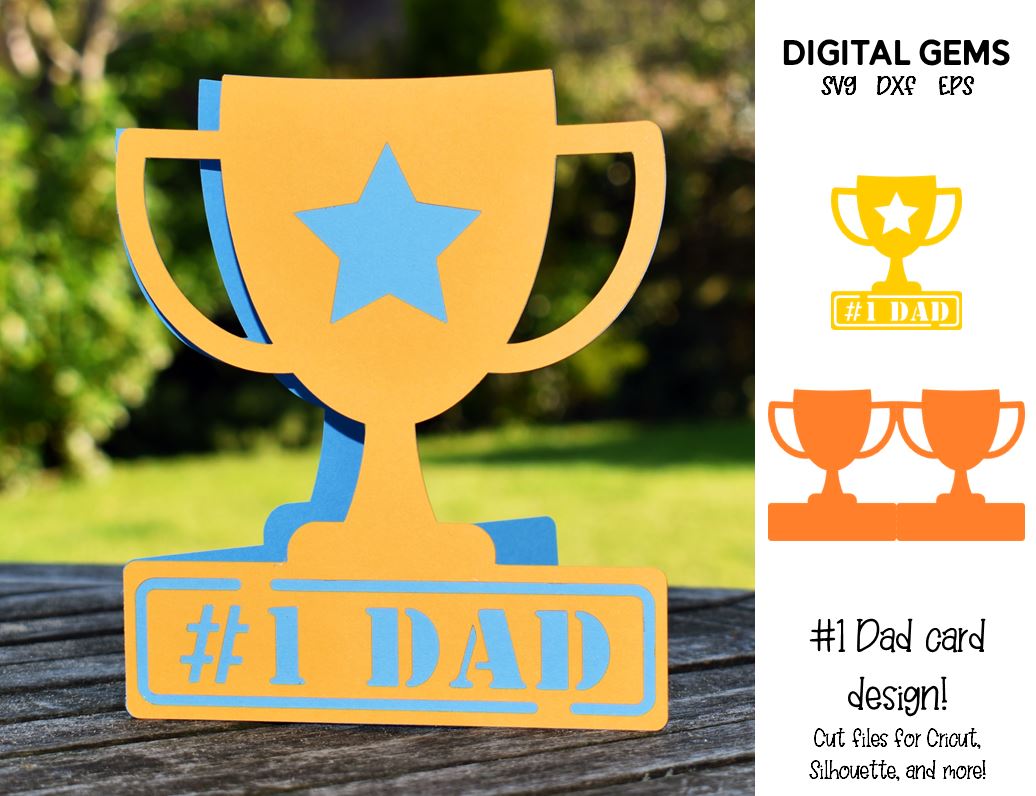 Download Trophy Fathers Day Dad Birthday Card Design So Fontsy