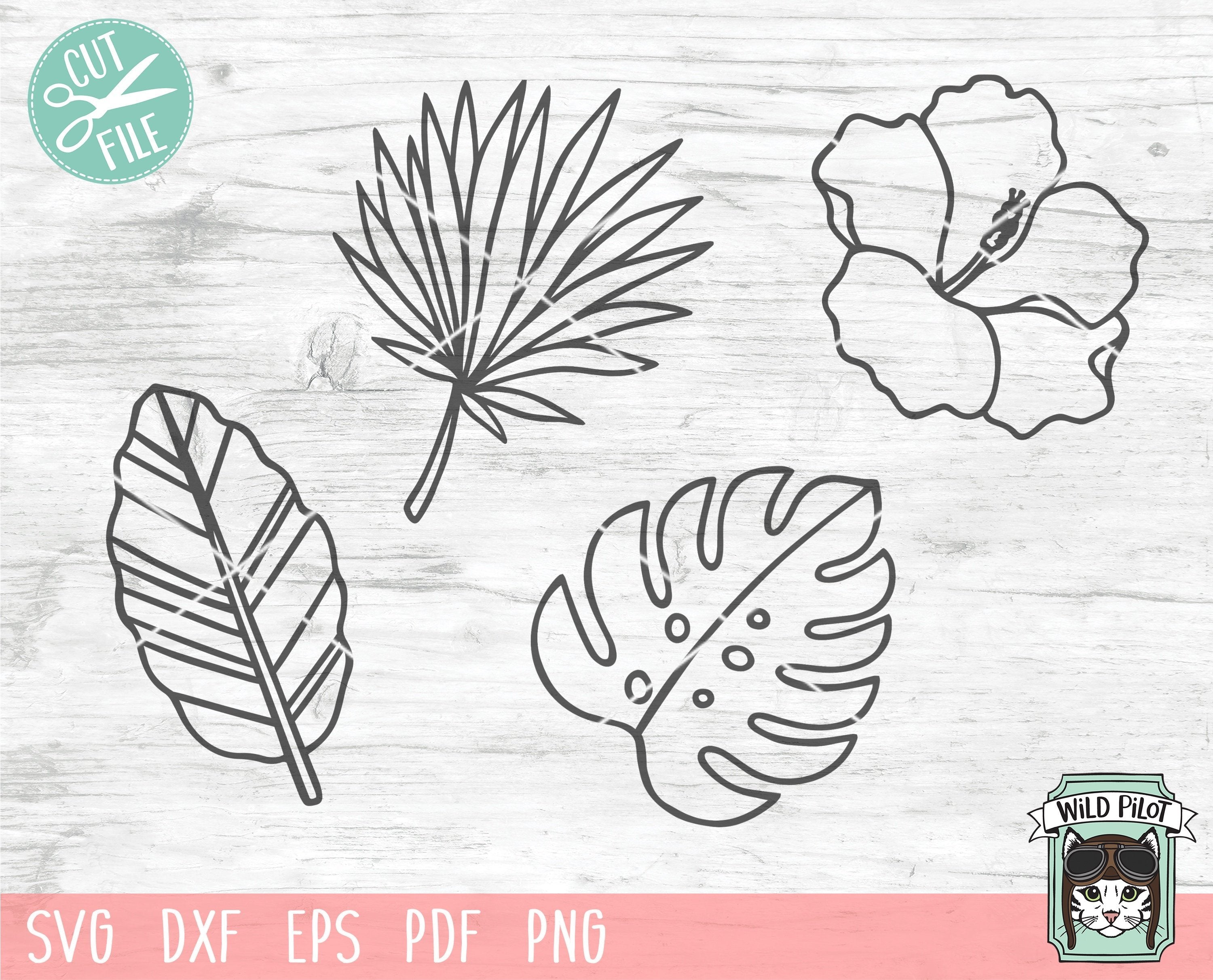 Download Tropical Flowers Svg Cut File Tropical Leaves Svg Hibiscus Svg Palm Leaf Svg Monstera Svg Banana Leaf Svg Summer Svg Tropical Leaf Svg So Fontsy