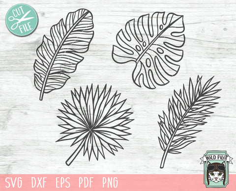 Download Tropical Palm Leaves Svg Cut File So Fontsy