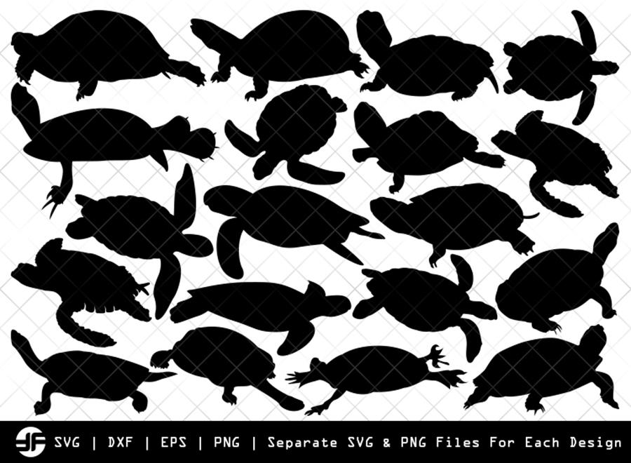 Download Turtle Svg Animal Svg Silhouette Bundle Svg Cut File So Fontsy