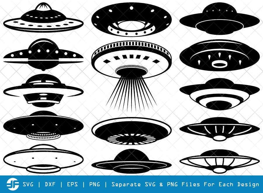 Download Ufo Svg Cut Files Spaceship Silhouette Bundle So Fontsy