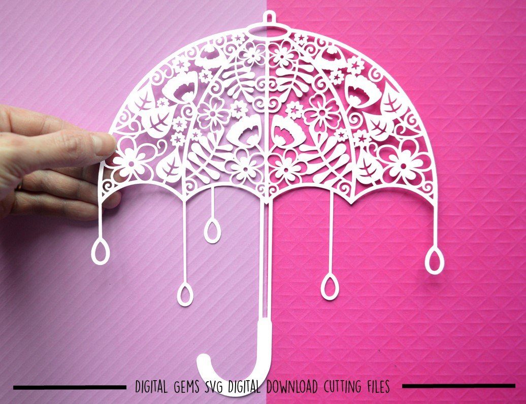 Download Umbrella Paper Cut Svg Dxf Eps Files So Fontsy