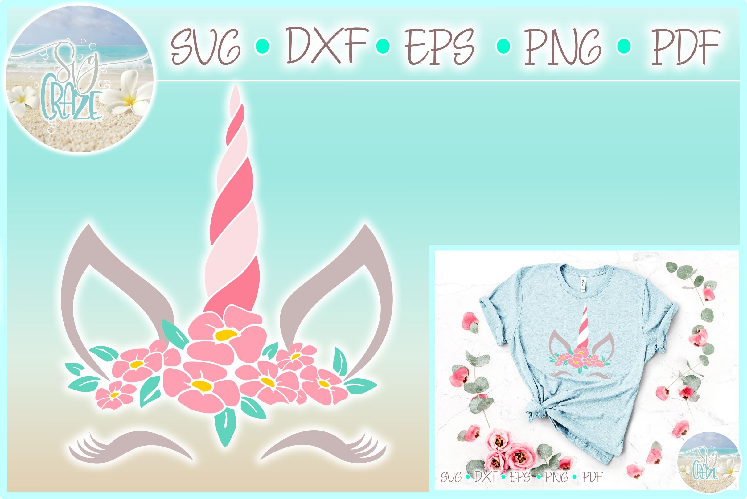 Free Free 202 Unicorn With Flower Crown Svg SVG PNG EPS DXF File