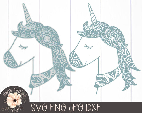 Download Unicorn Mandala Svg Zentangle Svg So Fontsy