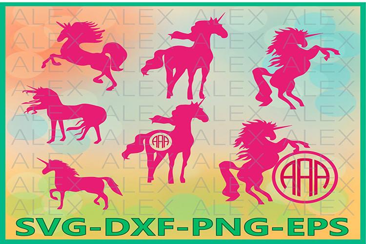 Download Unicorn Monogram Frame Files Svg So Fontsy