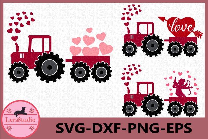 Download Valentine Farm Tractor Svg - So Fontsy