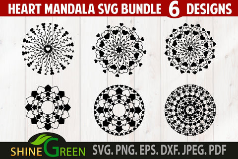 Download Valentine Mandala Svg Bundle Floral Heart Mandala Bundle So Fontsy